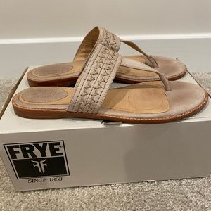 Tan Thong Frye Sandals
